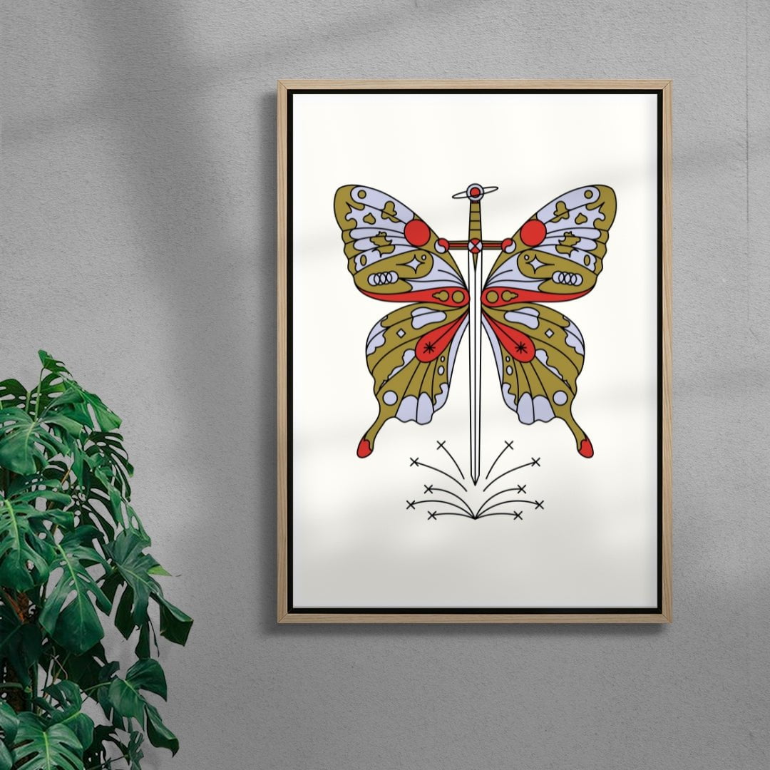 Mariposa contemporary wall art print by Juan Sebastián Rosillo - sold by DROOL