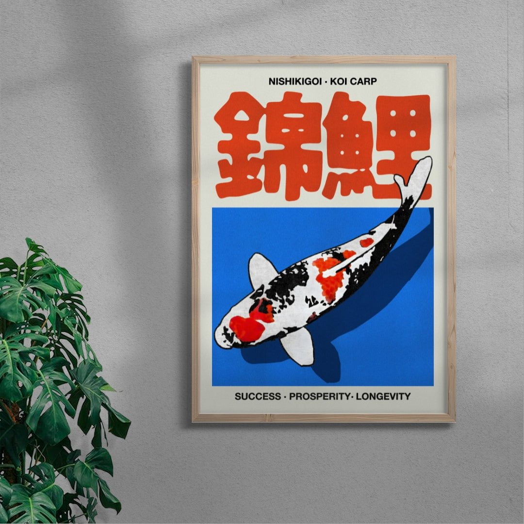 Nishikigoi 2 contemporary wall art print by Othman Zougam - sold by DROOL
