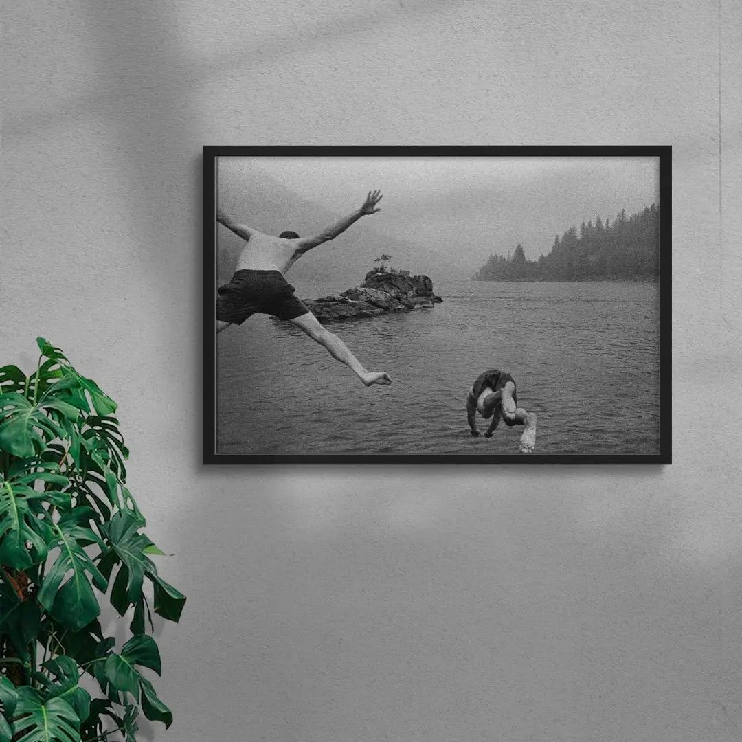 Leaping In contemporary wall art print by Alex Botton - sold by DROOL