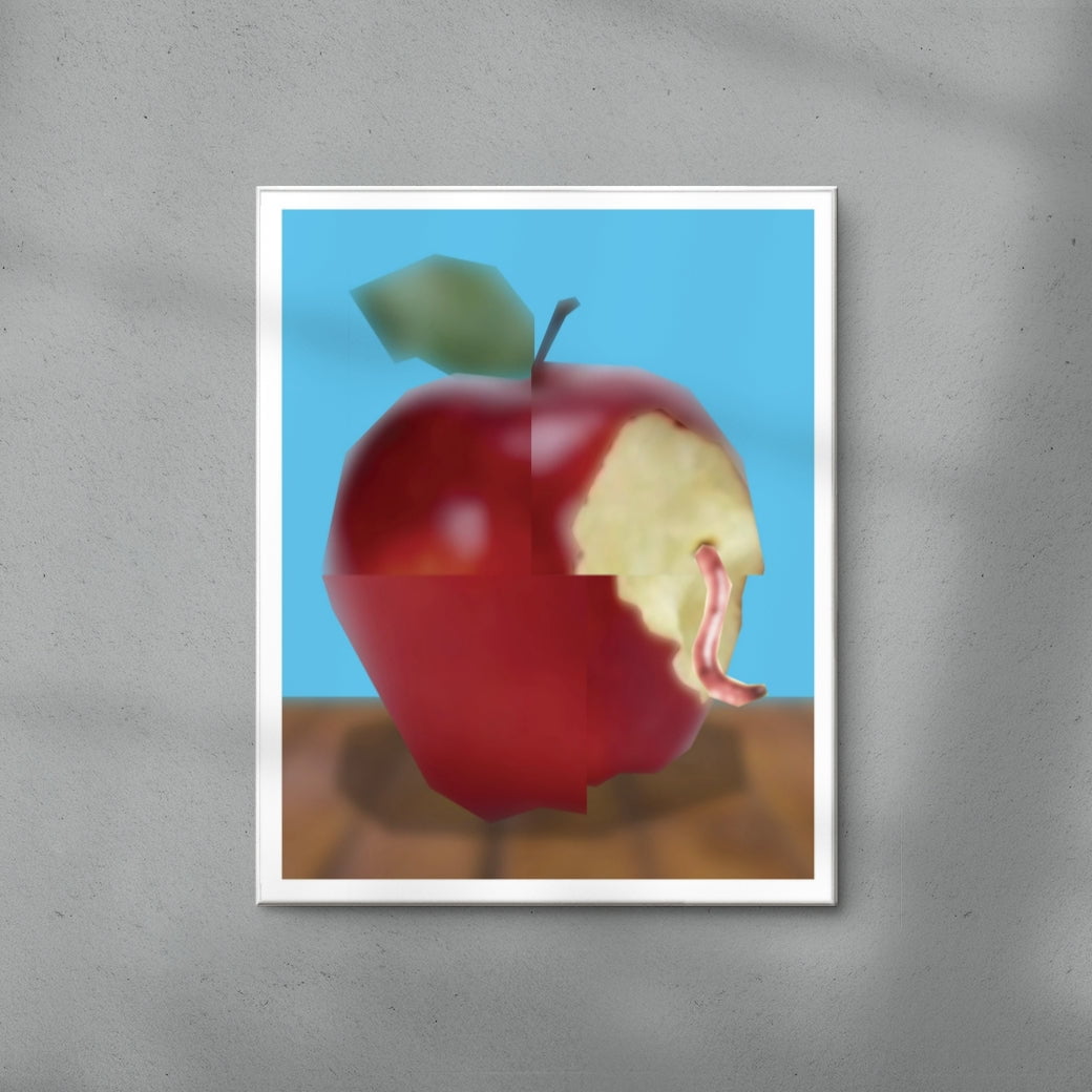 Bad Apple contemporary wall art print by Jimmy Tran - sold by DROOL