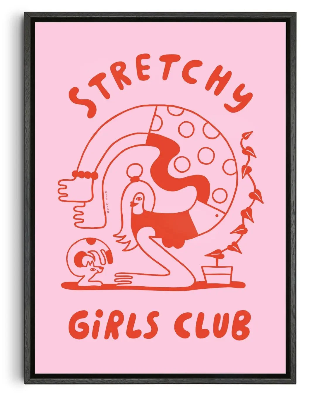 Stretchy Girls Club contemporary wall art print by Aley Wild - sold by DROOL