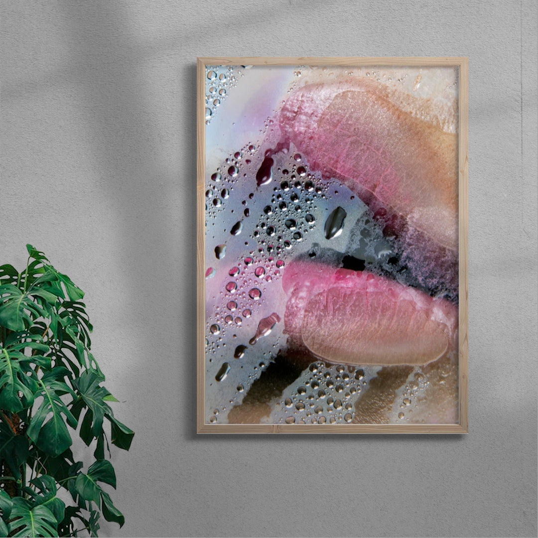 Kiss contemporary wall art print by Sarah McColgan - sold by DROOL