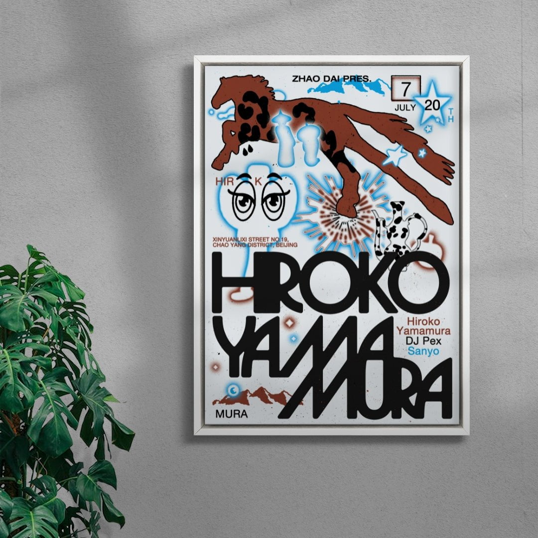 Zhao Dai Pres. Hiroko Yamamura contemporary canvas art print by MENSLIES - sold by DROOL