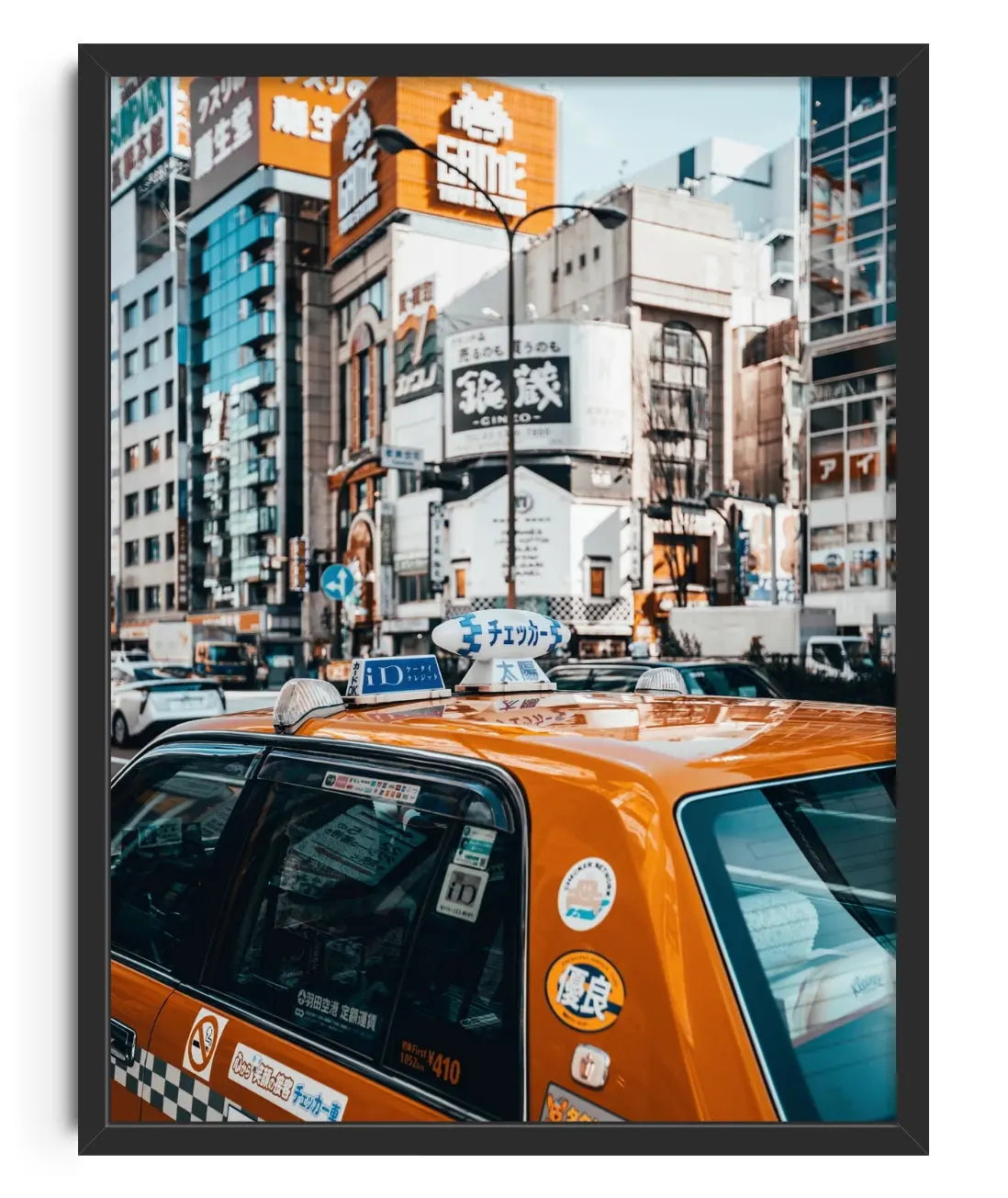Tokyo Taxi contemporary wall art print by Anthony Sotomayor - sold by DROOL