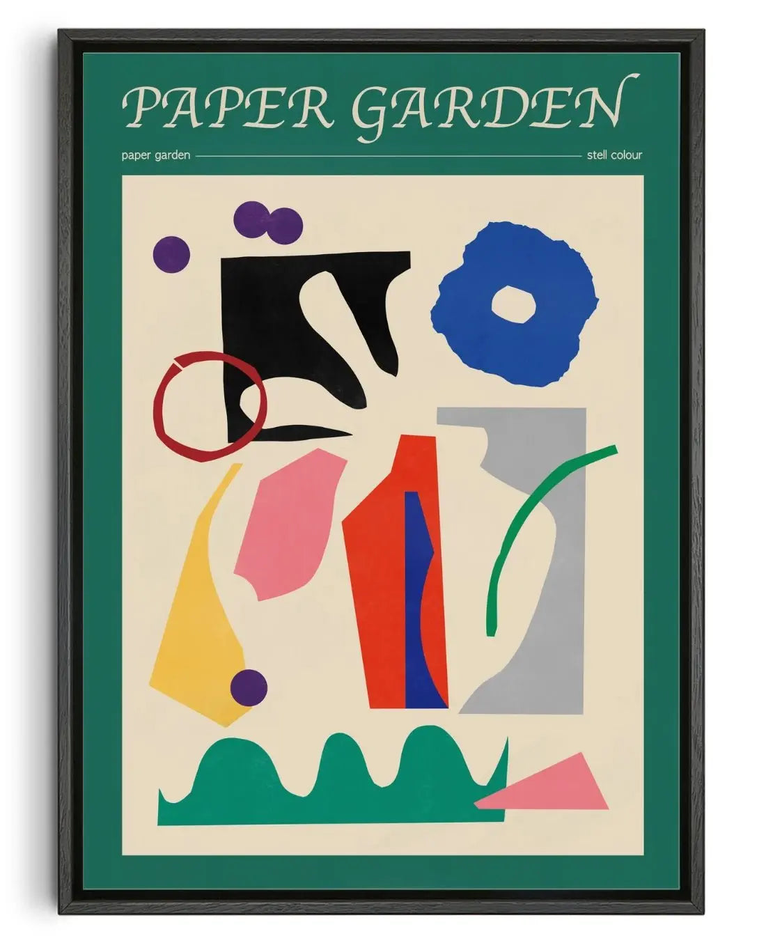 Paper Garden II-I contemporary wall art print by Stell Paper - sold by DROOL