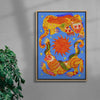 Celestial Cats contemporary wall art print by Kwonny - sold by DROOL