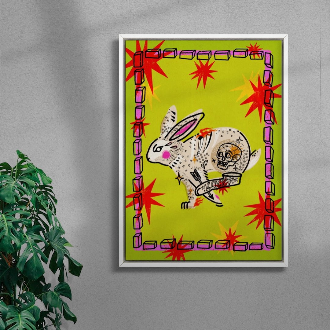 My Lucky Rabbit Foot contemporary wall art print by Kwonny - sold by DROOL