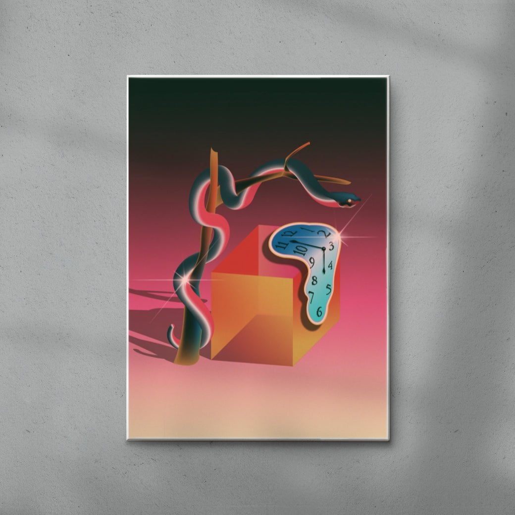 The Persistence of Pink contemporary wall art print by Paulina Almira - sold by DROOL