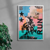 Run contemporary wall art print by Caitlin Flood-Molyneux - sold by DROOL