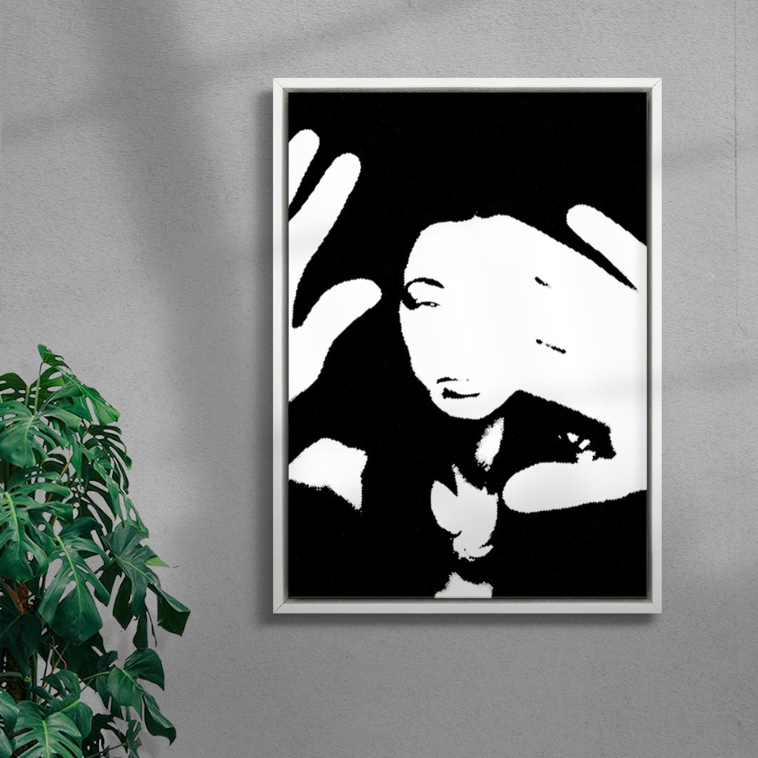 Boxed in contemporary wall art print by Sven Silk - sold by DROOL