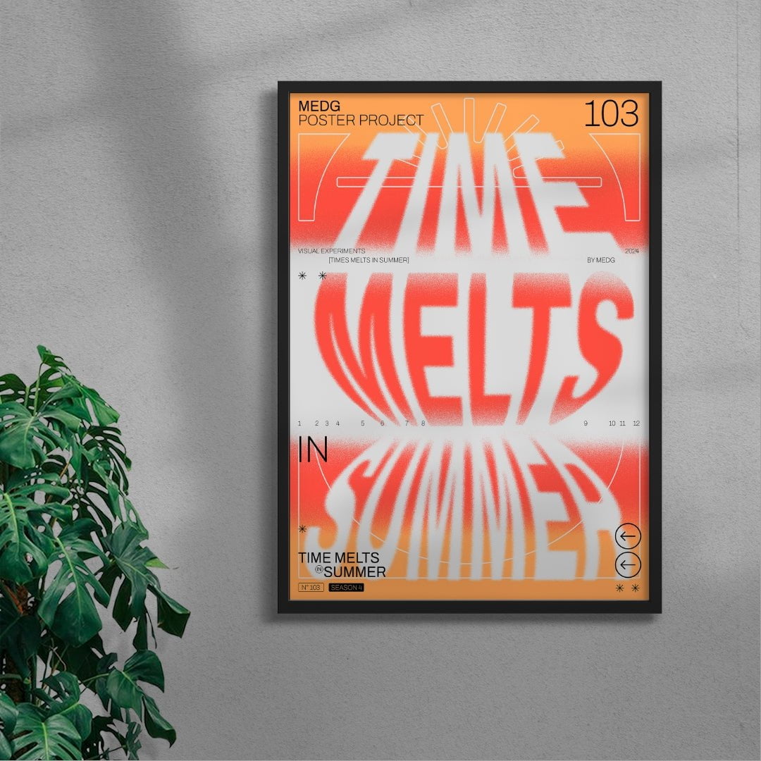 Time Melts In Summer contemporary wall art print by MEDG - sold by DROOL