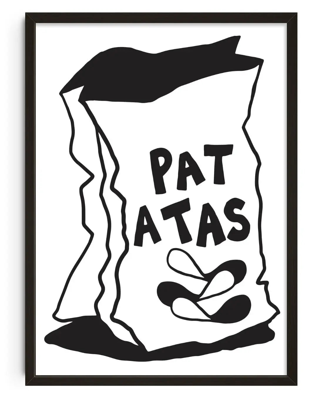 PATATAS contemporary wall art print by Max Blackmore - sold by DROOL