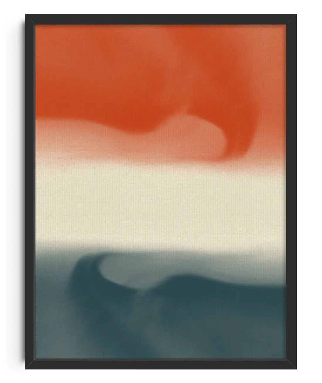 Abstract in vivid red and teal contemporary art print by Dina Dankers - sold by DROOL