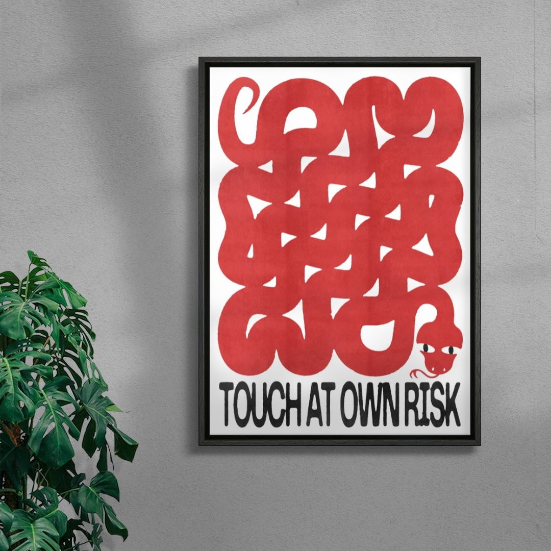 Touch At Own Risk contemporary wall art print by Alexander Khabbazi - sold by DROOL