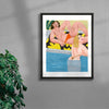 Au bassin contemporary wall art print by Cépé - sold by DROOL