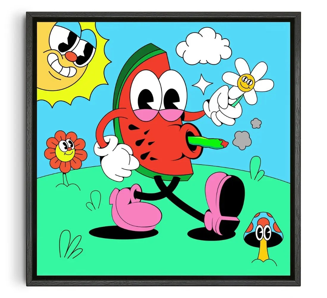 Watermelon contemporary wall art print by Ovcharka - sold by DROOL