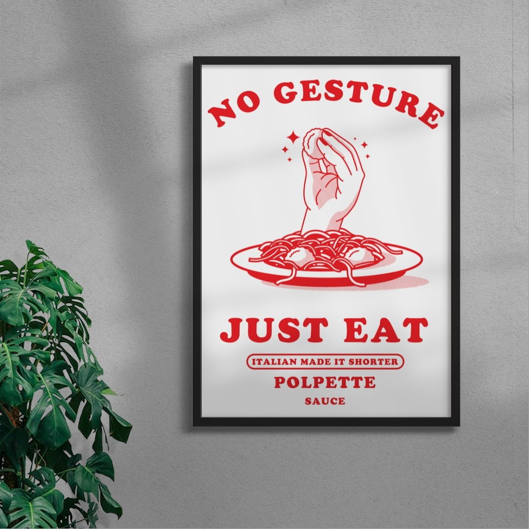 Polpette contemporary wall art print by Alessio Trudu - sold by DROOL