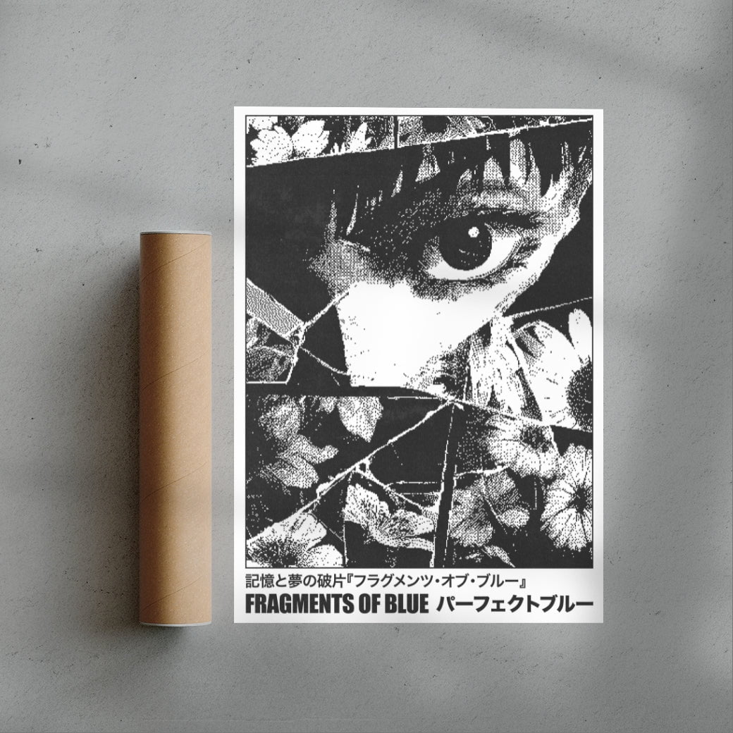 Fragments of Blue contemporary wall art print by Todd Pham - sold by DROOL