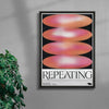 Repeating contemporary wall art print by Alexander Khabbazi - sold by DROOL