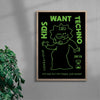 KIDS WANT TECHNO contemporary wall art print by Ignorance1 - sold by DROOL