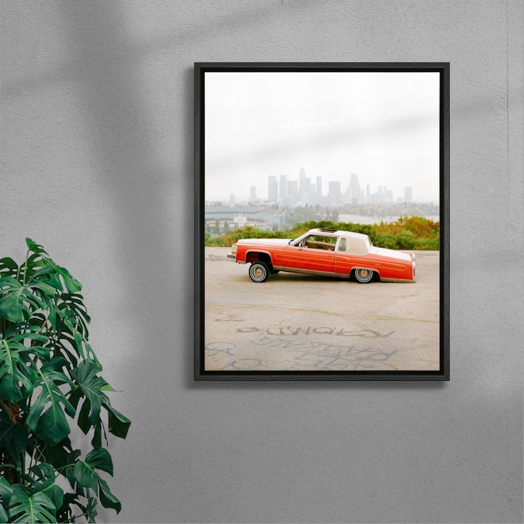 Lowrider and The City contemporary wall art print by 6.tiff - sold by DROOL