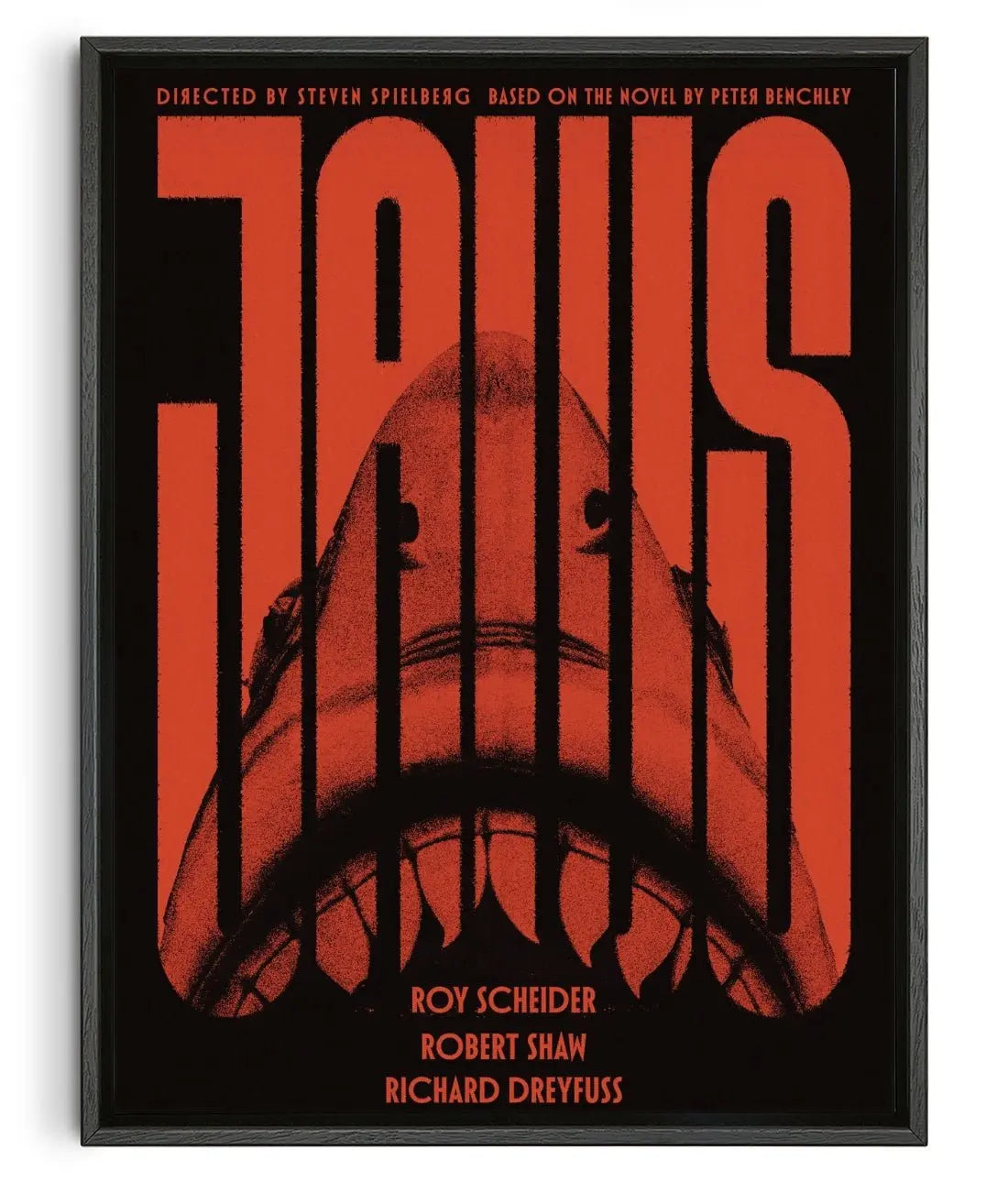 JAWS contemporary wall art print by Justyna Frąckiewicz - sold by DROOL