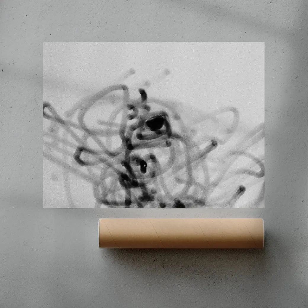Squiggles contemporary wall art print by Omar Belattar - sold by DROOL