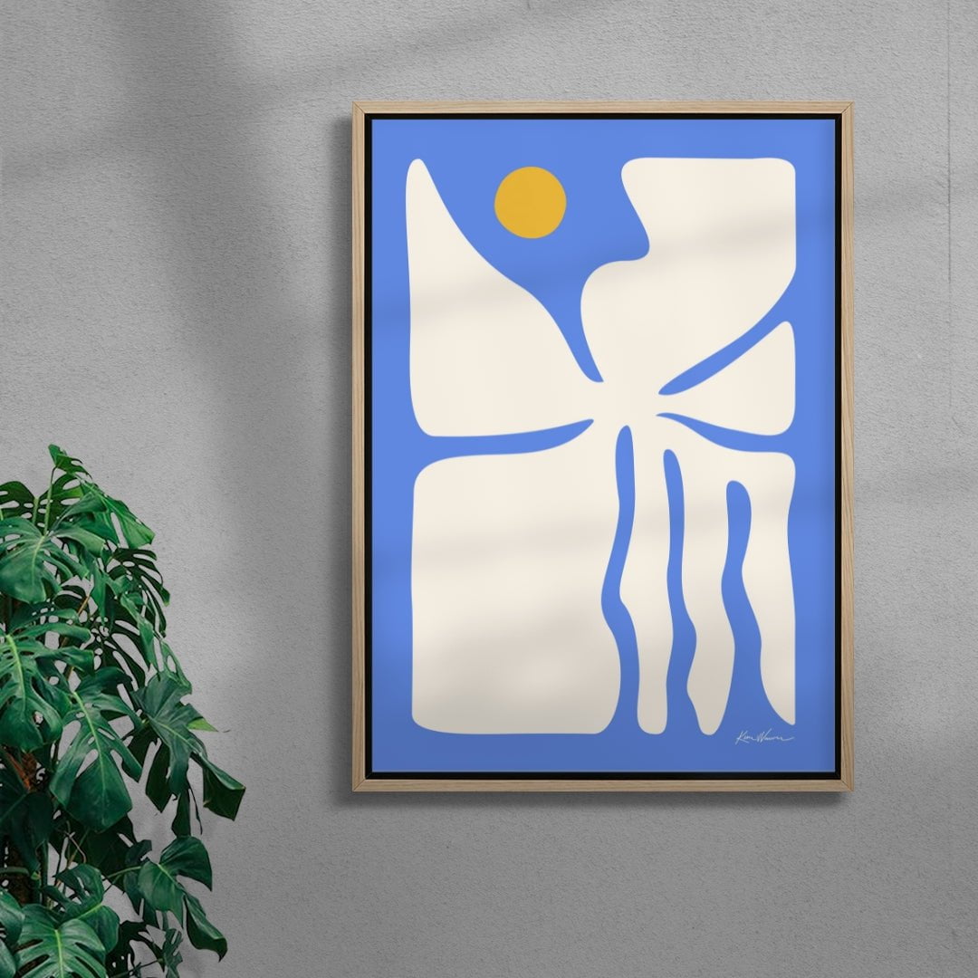 Skeleton Bloom contemporary wall art print by Kim Van Vuuren - sold by DROOL