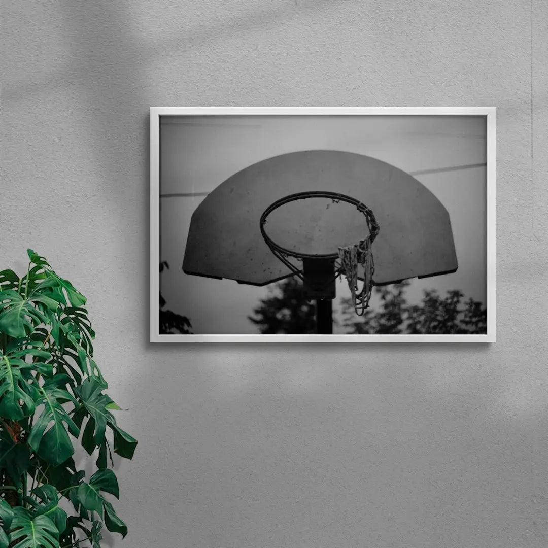 Solitary Hoop contemporary wall art print by Jason Jahnke - sold by DROOL