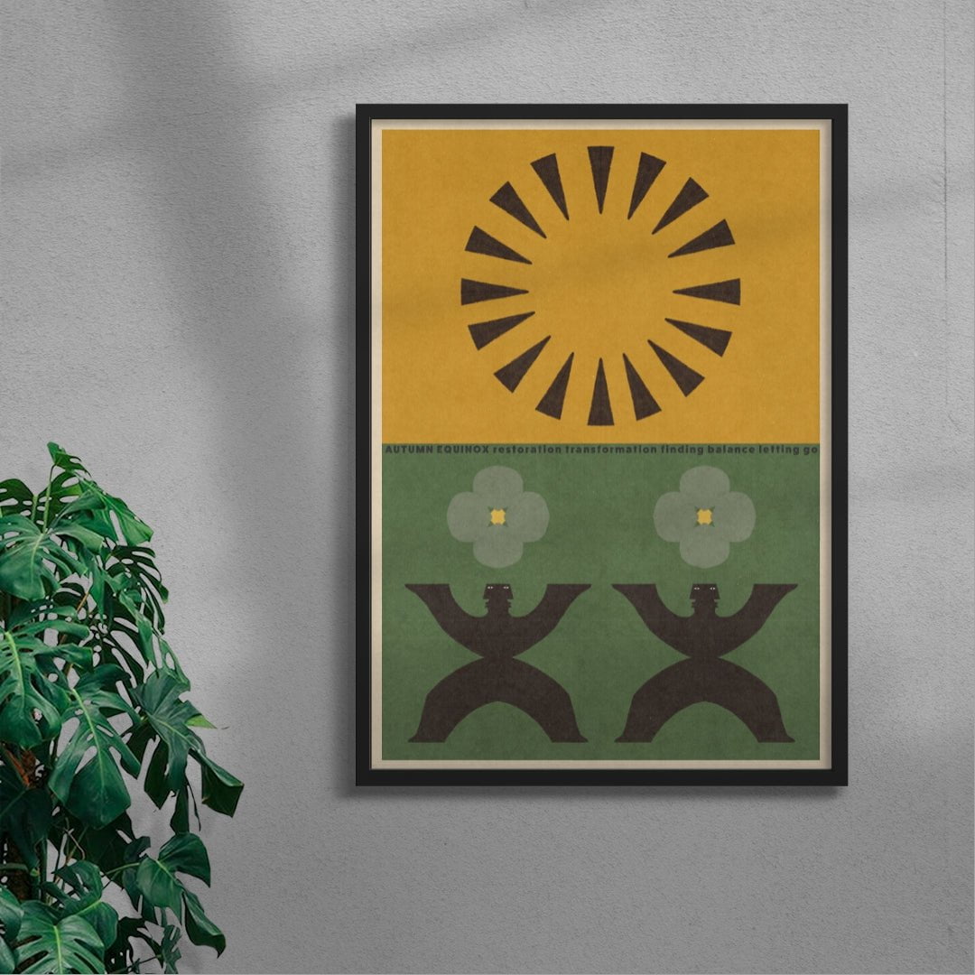 Autumn Equinox 2 contemporary wall art print by Imo Sinclair - sold by DROOL