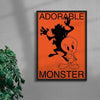 Adorable Monster contemporary wall art print by Sven Silk - sold by DROOL