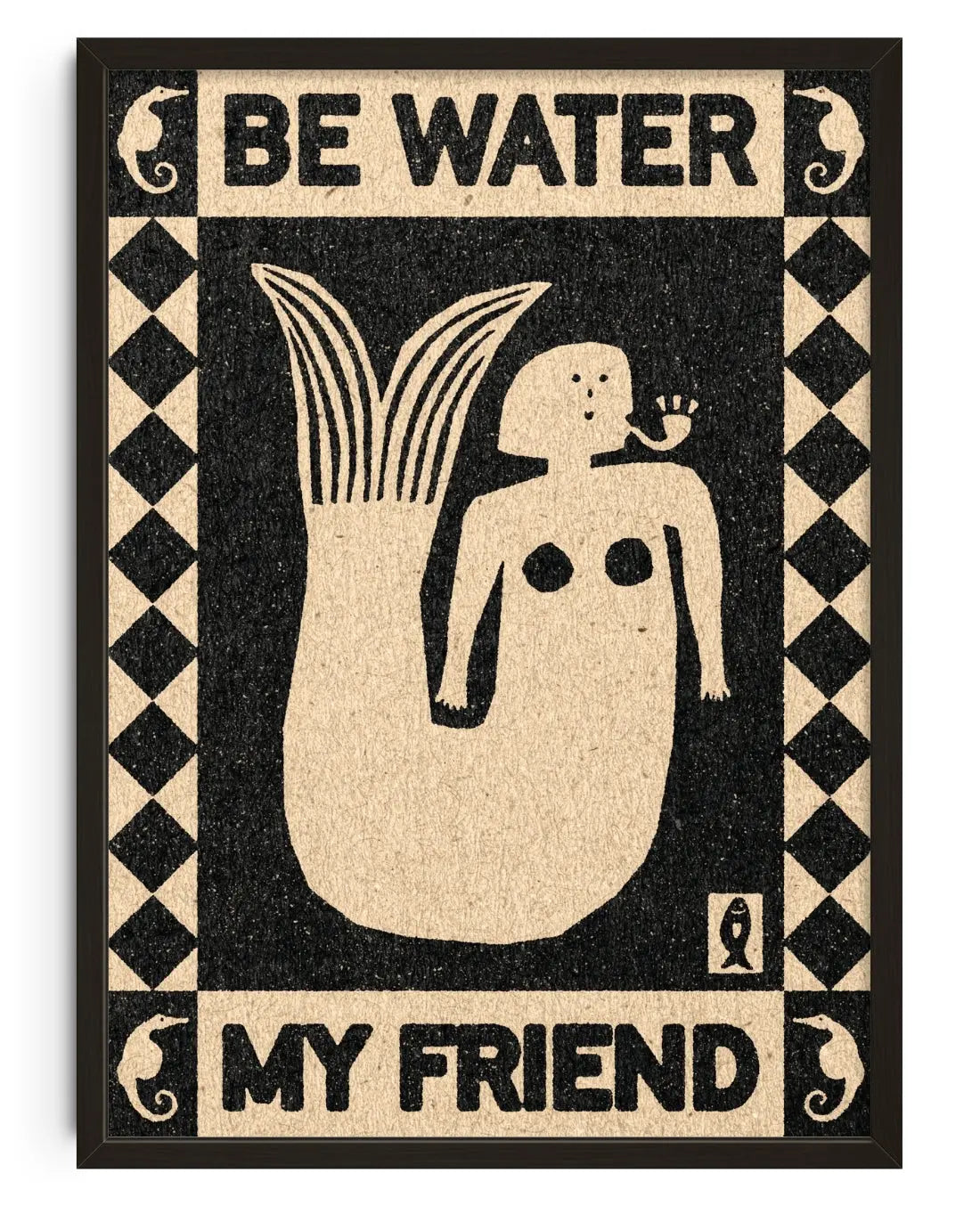 Be Water, My Friend contemporary art print by David Schmitt - sold by DROOL