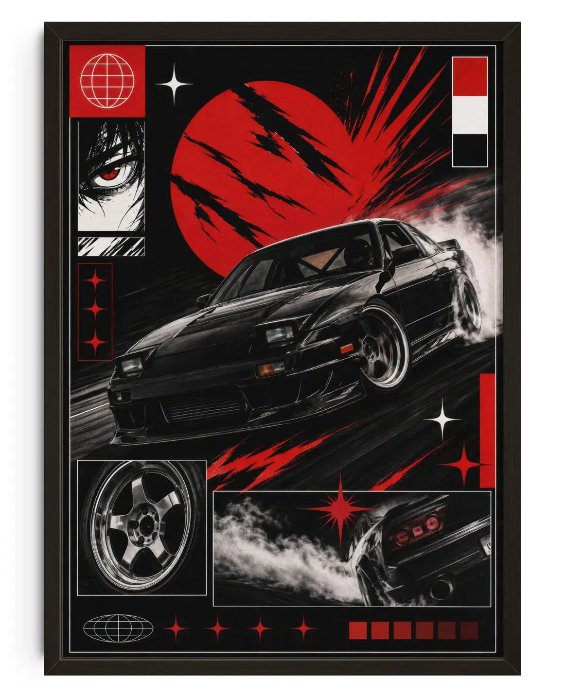Devil's Drift contemporary art print by Xela - sold by DROOL