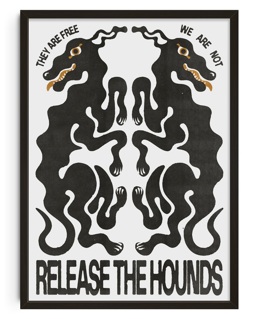 Release The Hounds contemporary wall art print by Alexander Khabbazi - sold by DROOL