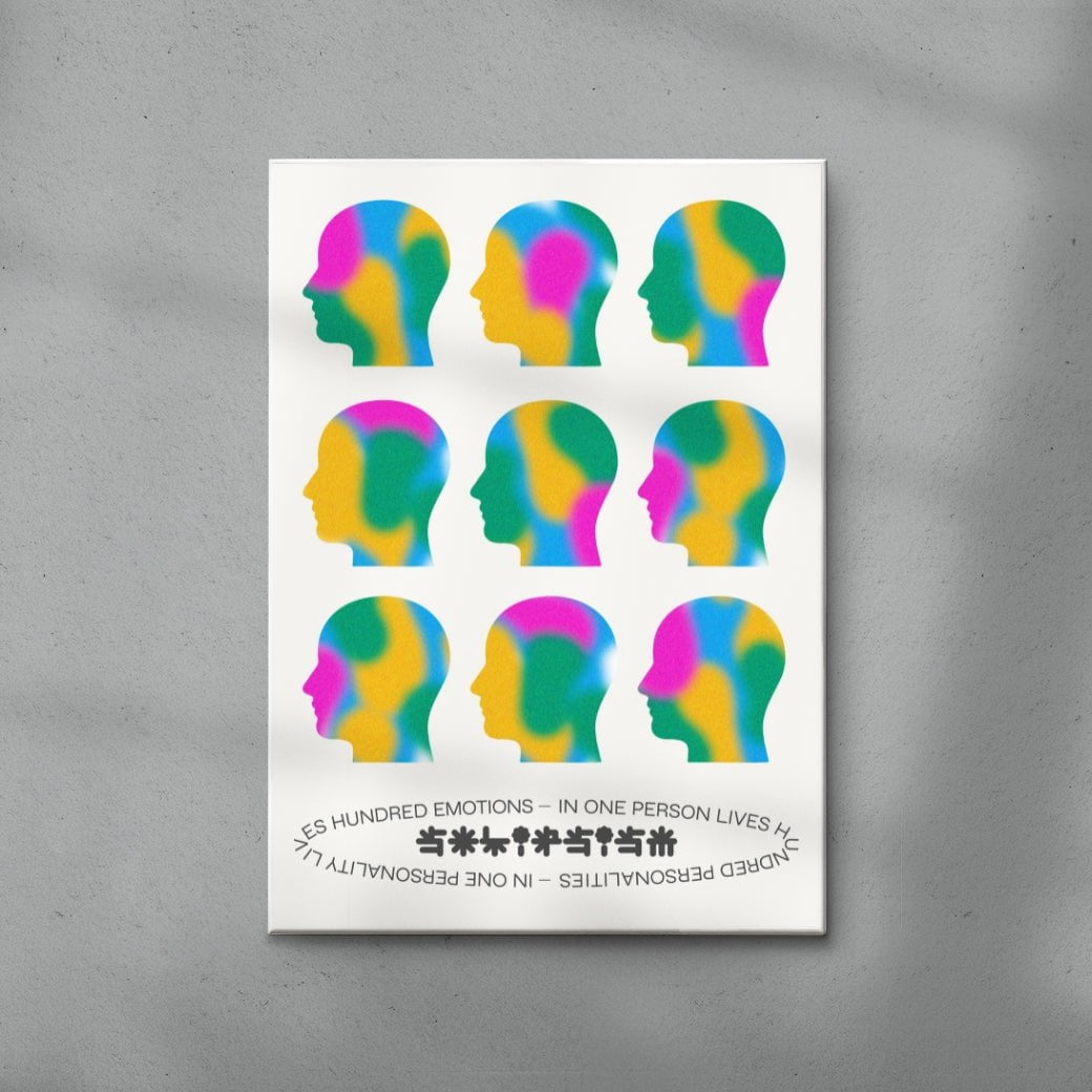 Headspace contemporary wall art print by Studio Trikken - sold by DROOL