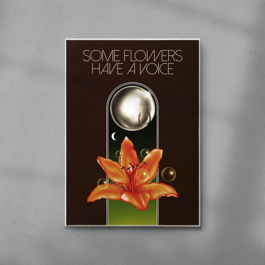 Some Flowers Have A Voice contemporary wall art print by Liorzh - sold by DROOL