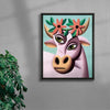 Bull contemporary wall art print by Juan de la Rica - sold by DROOL