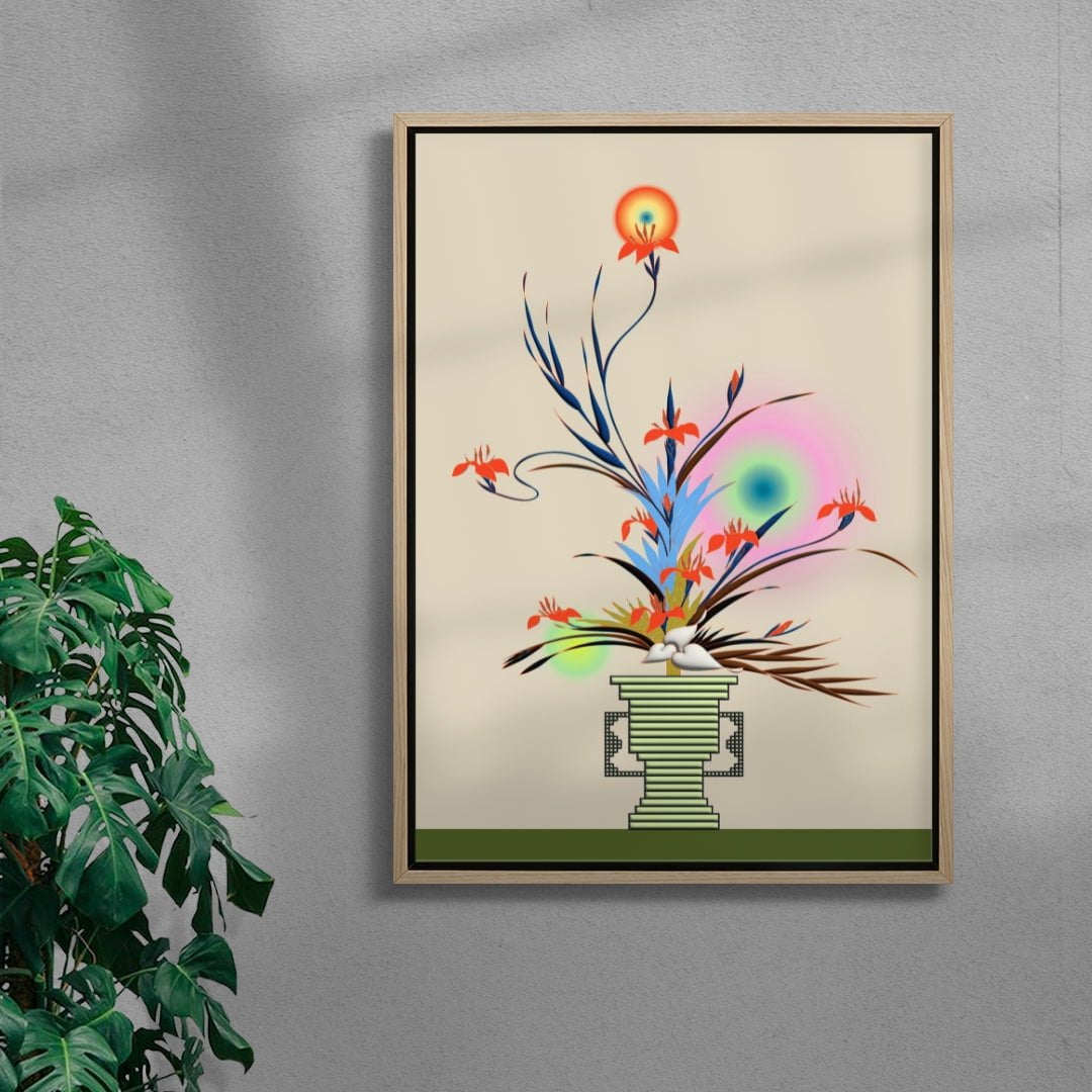 Changing Seasons III contemporary canvas art print by Brindha Kumar - sold by DROOL