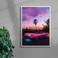 Thumbnail for Retro Pink contemporary wall art print by Deston Isas - sold by DROOL