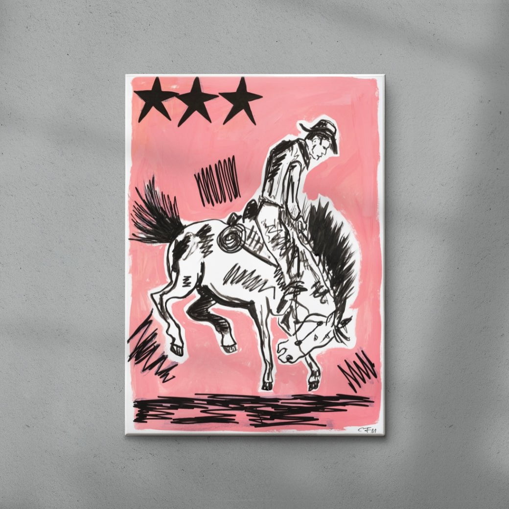 Rodeo contemporary wall art print by Caitlin Flood-Molyneux - sold by DROOL