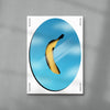 Banana contemporary wall art print by Jorge Santos - sold by DROOL