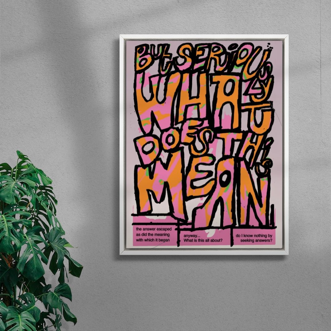 I can't move contemporary wall art print by Jorge Santos - sold by DROOL