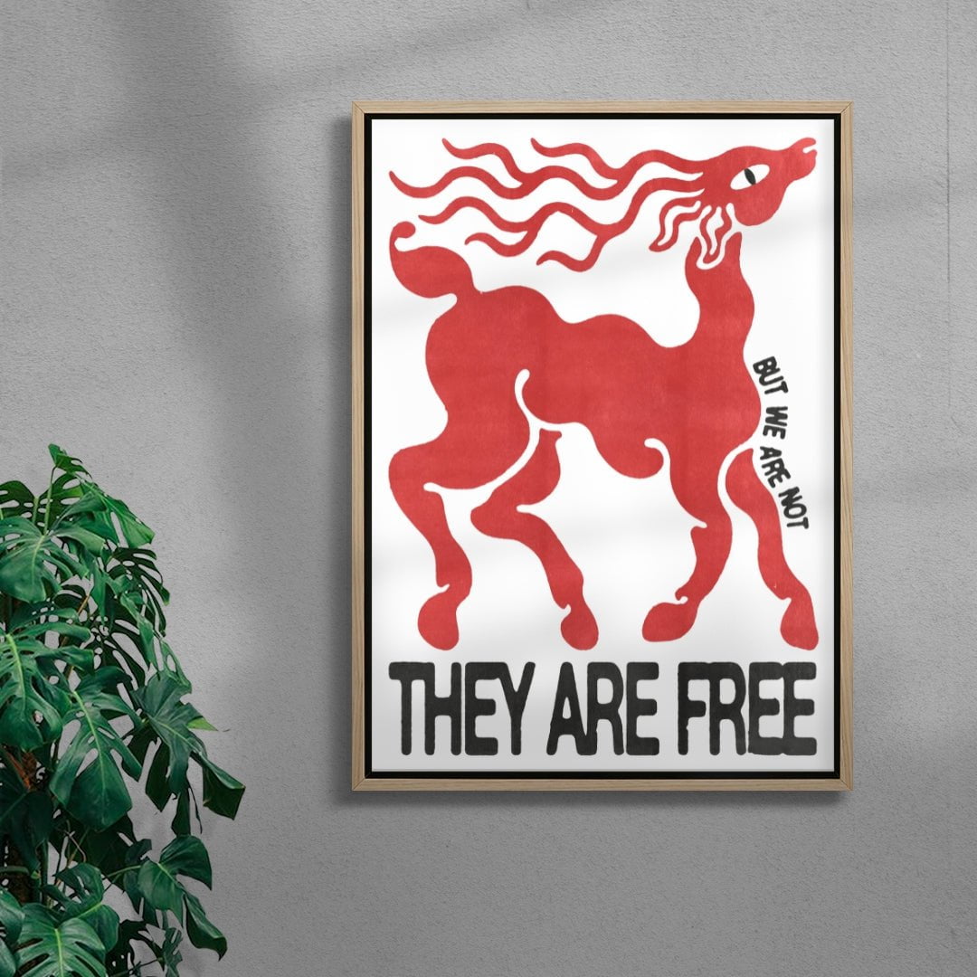 THEY ARE FREE contemporary wall art print by Alexander Khabbazi - sold by DROOL