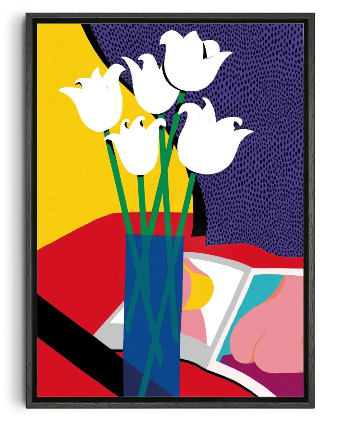 Flowers contemporary wall art print by Johanna Noack - sold by DROOL