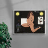 Figure In Repose no 4 contemporary wall art print by Colby Edwards - sold by DROOL