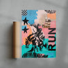Run contemporary wall art print by Caitlin Flood-Molyneux - sold by DROOL