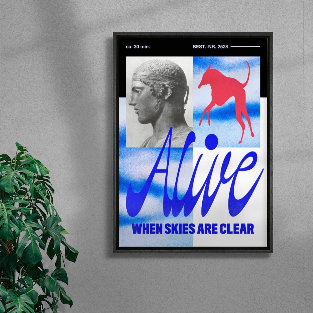 Alive contemporary wall art print by Morgan Hislop - sold by DROOL