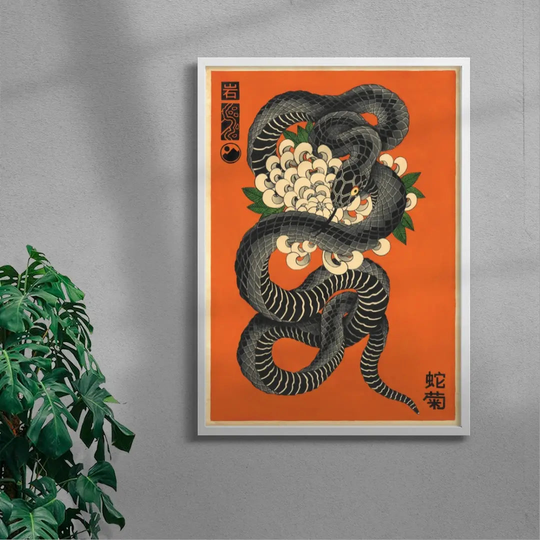Serpent & Chrysanthemum