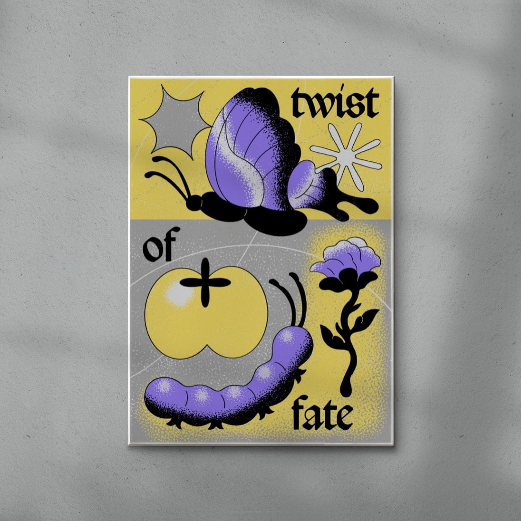 Twist of Fate contemporary wall art print by Erica Lee - sold by DROOL