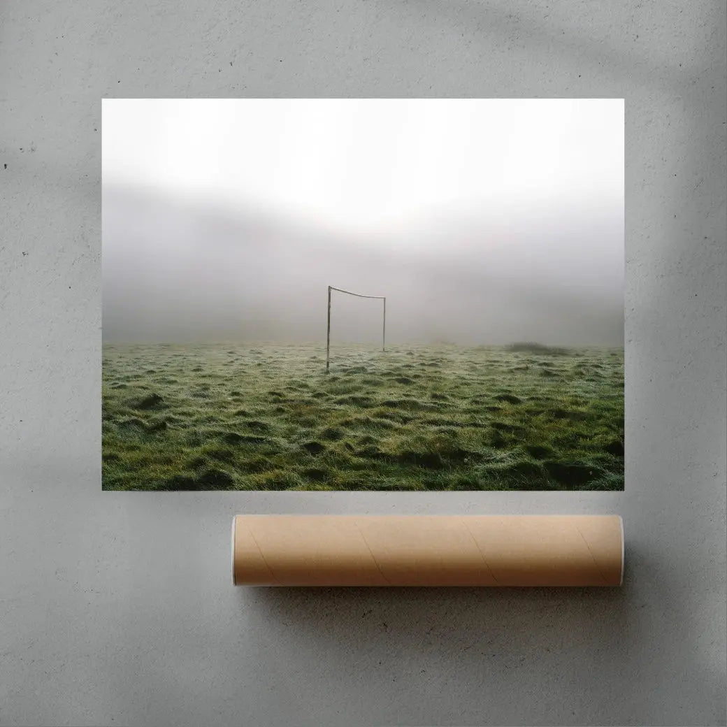 Mist Goal contemporary wall art print by James Popsys - sold by DROOL